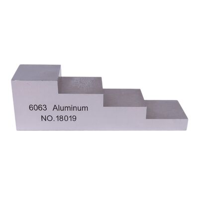 6063 Aluminium 4-stap kalibratieblok met 0,25-0,5-0,75-1,0 inch dikte voor ultrasone testen
