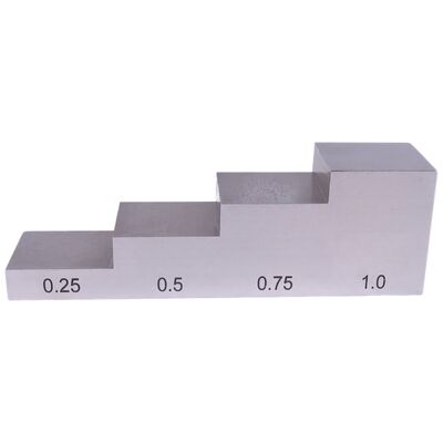 4 Steps Ultrasone kalibratie blok met 0,25-0,5-0,75-1,0 inch dikte en verschillende materialen
