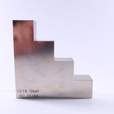 Vernikkelde 1018 staal 4-stap kalibratie blok met 1.0-2.0-3.0-4.0 inch dikte voor ultrasone testen