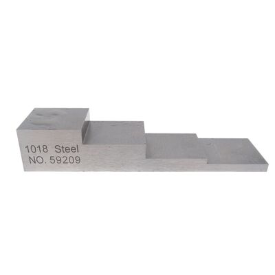 4 stappen Ultrasone kalibratie blok met 3-5-10-15 mm dikte in 1018 staal voor ultrasone testen