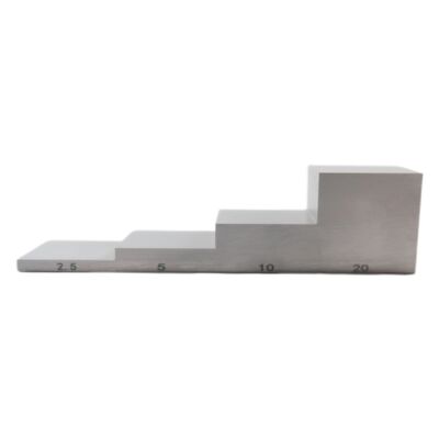 6063 Aluminium 4-staps kalibratieblok met 2,5-5-10-20 mm dikte voor ultrasoon onderzoek