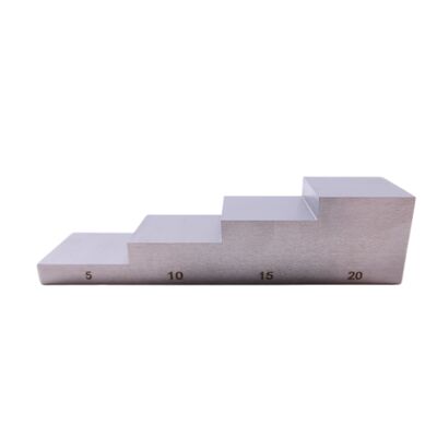 4-Staps Dikte 1018 Staal Ultrasone Kalibratieblok met 20*20mm Stapgrootte voor UT Testen