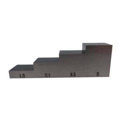 4­Step Dikte 6.25-12.5-18.75-25mm Ultrasone test Kalibratie Referentieblok 1018 Staal