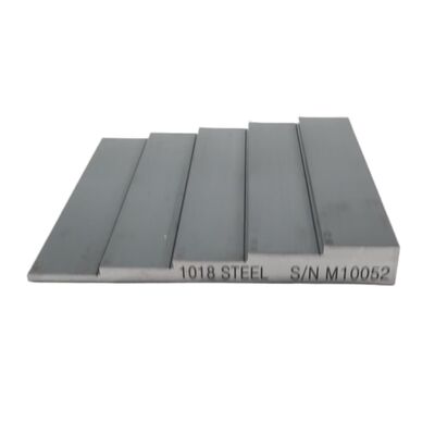 5-stap 1018 Stalen UT kalibratie blok Stapdikte 2,5-5-7,5-10-12,5 mm Speciale breedte 100 mm